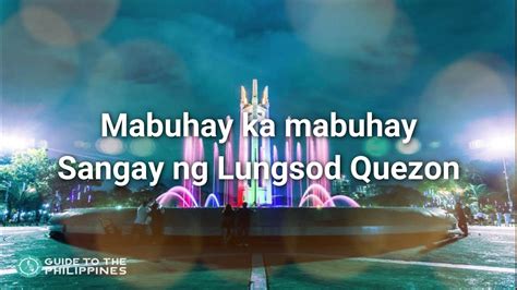 sangay ng lungsod quezon lyrics|SANGAY NG LUNGSOD QUEZON WITH LYRICS .